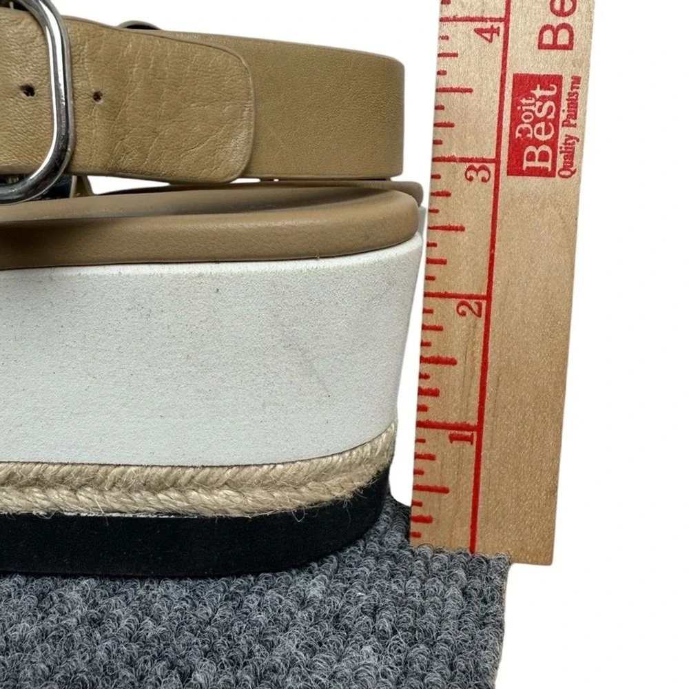 Via Spiga Tan Leather Espadrille Platform Wedge Sandals Slingback Women 8.5